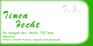 timea hecht business card